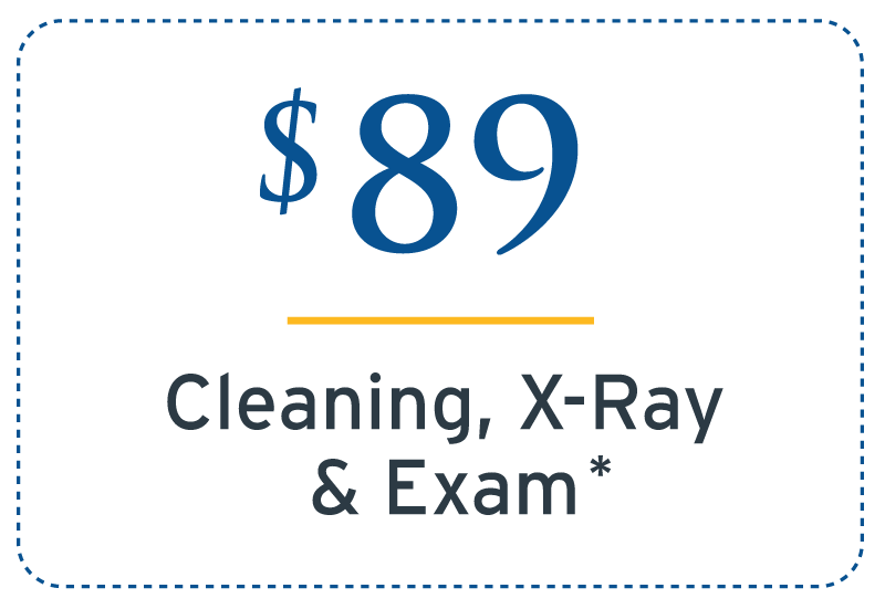 $89 cleaning, x-ray and exam Riverside CA